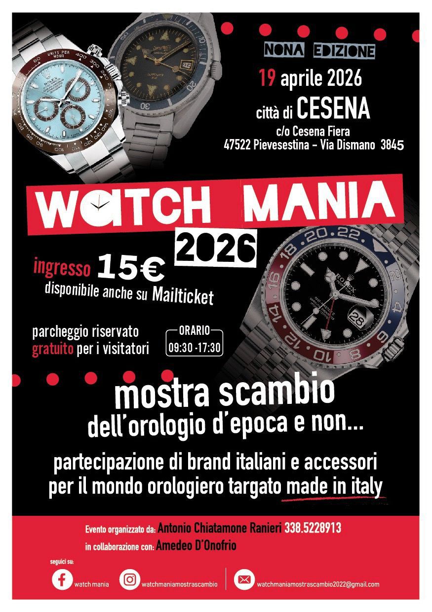 Watch Mania 2026: ci vediamo a Cesena!